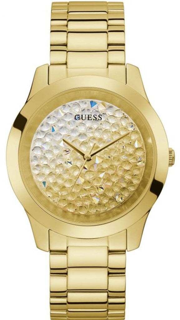Guess Crush Gold Dial Gold Steel Strap Watch For Women - GW0020L2 Buy Now By Guess