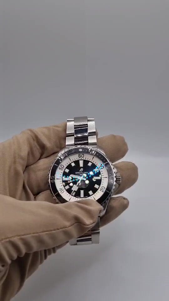 Breitling Superocean Automatic 44mm Black Dial Silver Steel Strap Watch for for Men - A17376211B1A1 Buy Now By Breitling