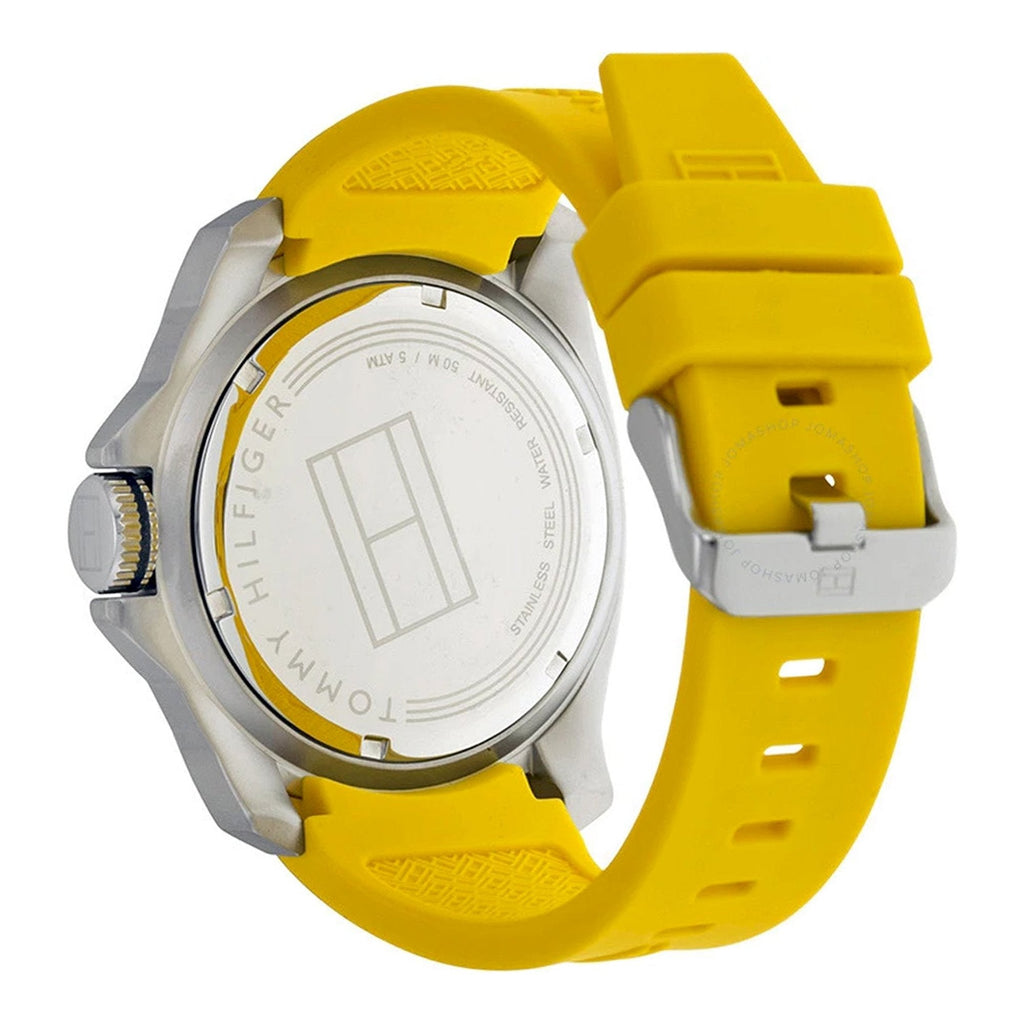 Tommy Hilfiger Windsurf White Dial Yellow Rubber Strap Watch for Men - 1791115 Buy Now By Tommy Hilfiger