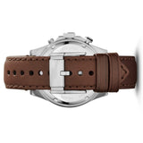 Fossil Wakefield Chronograph White Dial Brown Leather Strap Watch for Men - CH2943 Buy Now By Fossil
