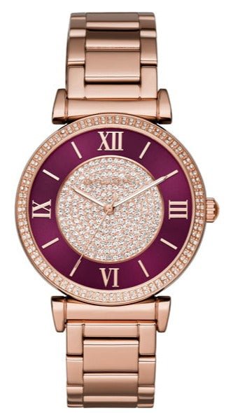 Michael Kors Catlin Quartz Rose Gold Dial Rose Gold Steel Strap Watch For Women - MK3412 Buy Now By Michael Kors