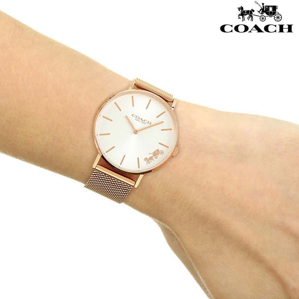 Coach Perry White Dial Gold Mesh Bracelet Watch for Women - 14503125 Buy Now By Coach