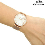 Coach Perry White Dial Gold Mesh Bracelet Watch for Women - 14503125 Buy Now By Coach