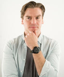 Michael Kors Everest Chronograph Black Dial Black Leather Strap Watch For Men - MK9053 Buy Now By Michael Kors