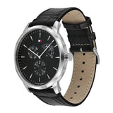 Tommy Hilfiger Brad Chronograph Black Dial Black Leather Strap Watch For Men - 1710391 Buy Now By Tommy Hilfiger