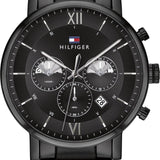 Tommy Hilfiger Evan Chronograph Quartz Black Dial Black Steel Strap Watch For Men - 1710410 Buy Now By Tommy Hilfiger
