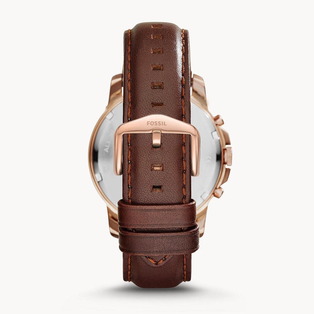 Fossil Grant Chronograph White Dial Brown Leather Strap Watch for Men - FS4991 Buy Now By Fossil