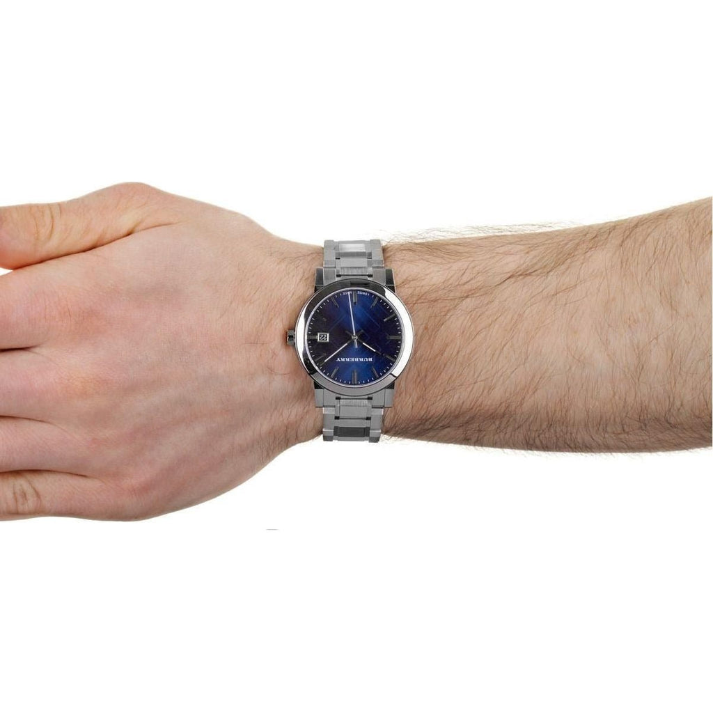 Burberry The City Blue Dial Silver Steel Strap Watch for Men - BU9031 Buy Now By Burberry