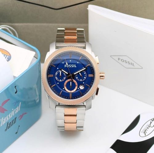 Fossil Machine Blue Dial Two Tone Steel Strap Watch for Men - FS5037 Buy Now By Fossil