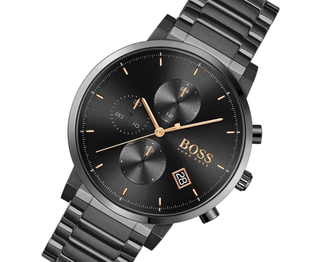 Hugo Boss Integrity Black Dial Black Steel Strap Watch for Men - 1513780 Buy Now By Hugo Boss