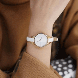 Calvin Klein Rebel White Grey Dial White Leather Strap Watch for Women - K8P236L6 Buy Now By Calvin Klein