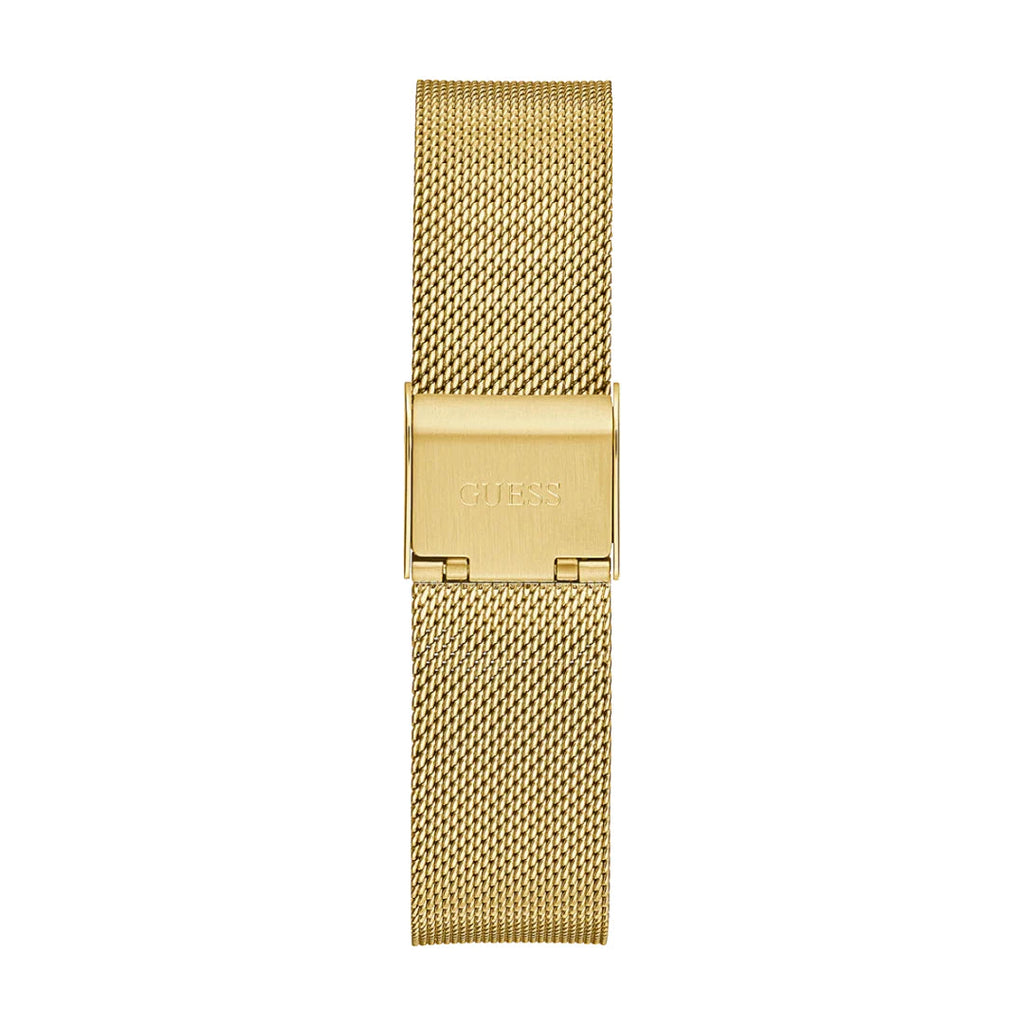 Guess Iconic Diamonds Gold Dial Gold Mesh Bracelet Watch For Women - GW0477L2 Buy Now By Guess