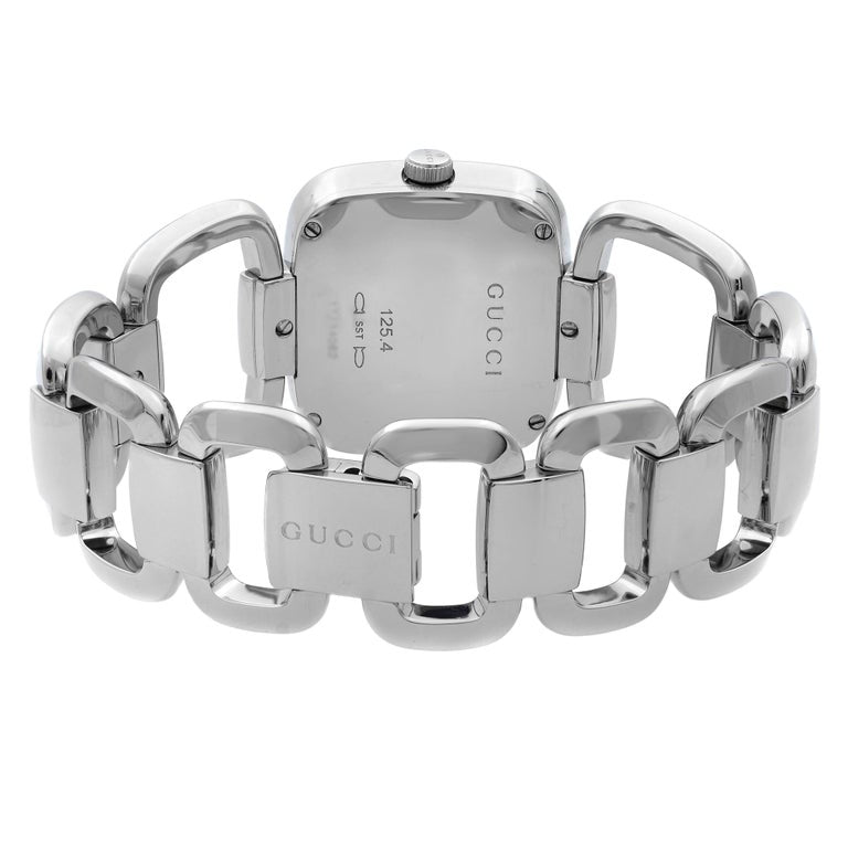 Gucci G Gucci Diamonds Black Dial Silver Steel Strap Watch For Women - YA125406 Buy Now By Gucci