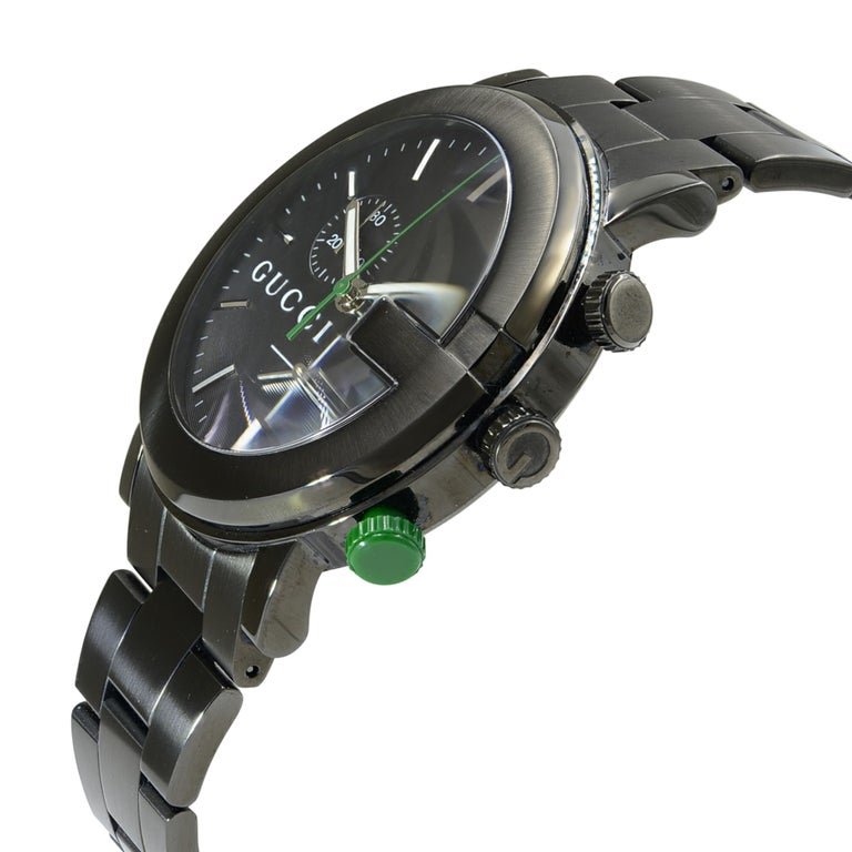Gucci G Chrono Black Dial Black Steel Strap Watch For Men - YA101331 Buy Now By Gucci