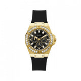 Guess Venus Diamonds Black Dial Black Rubber Strap Watch for Women - GW0118L1 Buy Now By Guess
