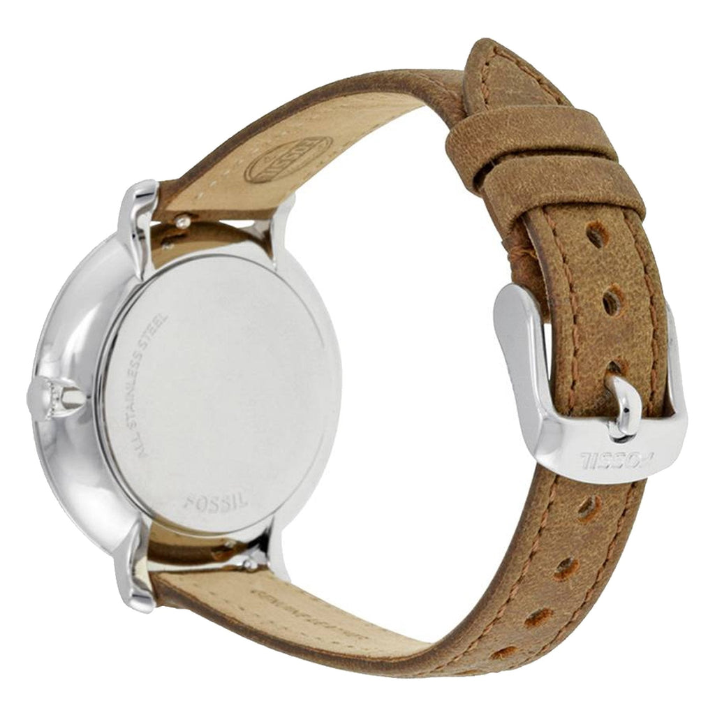 Fossil Jacqueline White Dial Brown Leather Strap Watch for Women - ES3708 Buy Now By Fossil
