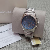 Michael Kors Lexington Chronograph Blue Dial Silver Steel Strap Watch For Women - MK7215 Buy Now By Michael Kors