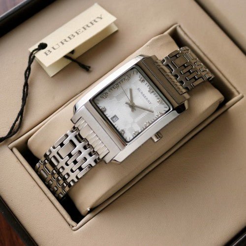 Burberry Heritage Diamond White Dial Silver Stainless Steel Strap Watch for Women - BU1583 Buy Now By Burberry