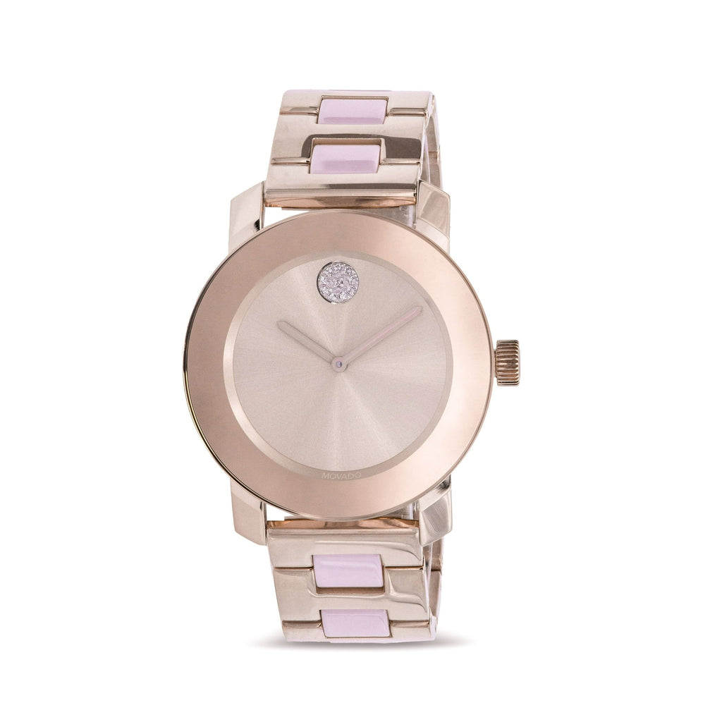Movado Bold Rose Gold Dial Two Tone Steel Strap Watch for Women - 3600639 Buy Now By Movado