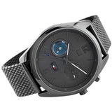 Tommy Hilfiger Deacon Multifunction Black Dial Black Mesh Bracelet Watch for Men - 1791546 Buy Now By Tommy Hilfiger
