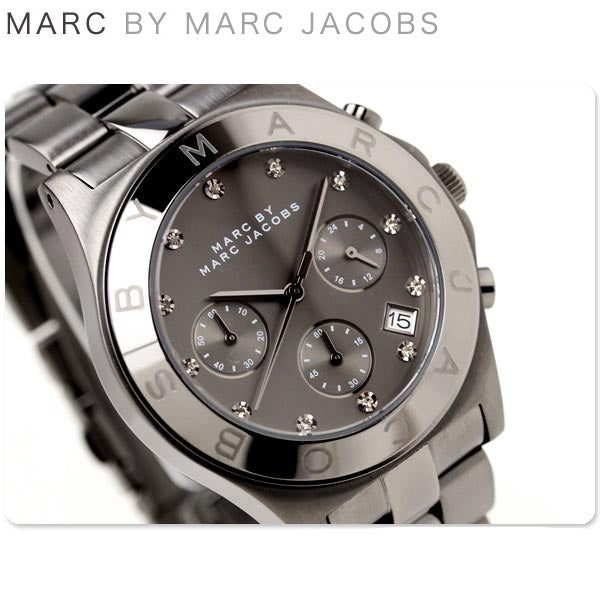 Marc Jacobs Blade Chronograph Black Dial Black Steel Strap Watch for Women - MBM3103 Buy Now By Marc Jacobs