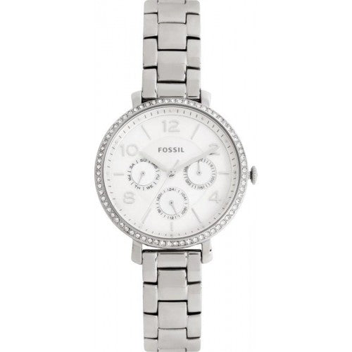 Fossil Jacqueline Multi-Function Mother of Pearl Dial Silver Steel Strap Watch for Women - ES3755 Buy Now By Fossil