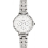 Fossil Jacqueline Multi-Function Mother of Pearl Dial Silver Steel Strap Watch for Women - ES3755 Buy Now By Fossil