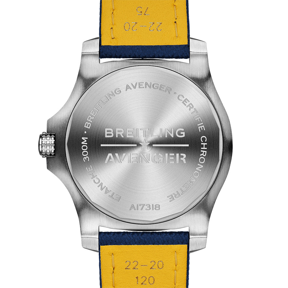 Breitling Avenger Automatic 43 Blue Dial Blue Nylon Strap Watch for Men - A17318101C1X1 Buy Now By Breitling