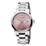 Burberry The City Pink Dial Silver Steel Strap Watch for Women - BU9124 Buy Now By Burberry