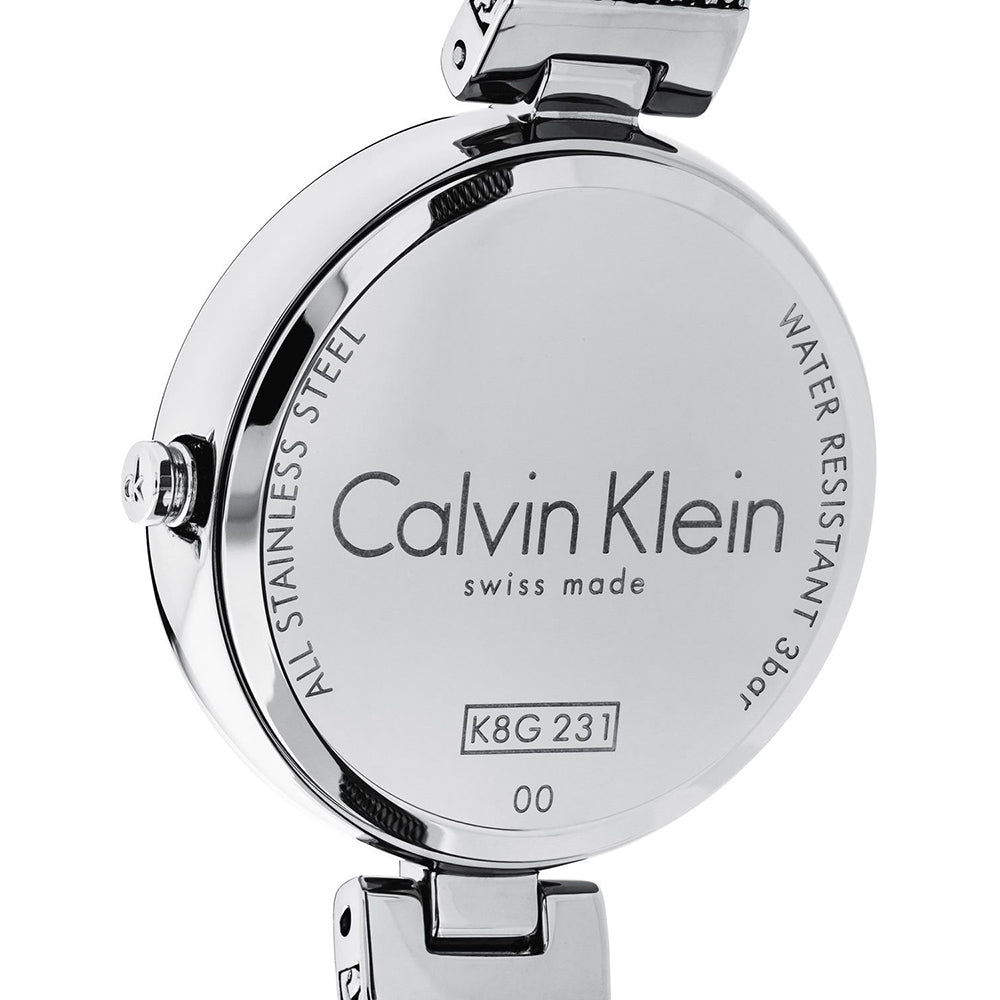 Calvin Klein Authentic Black Dial Silver Mesh Bracelet Watch for Women - K8G23121 Buy Now By Calvin Klein