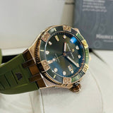 Maurice Lacroix Aikon Venturer Bronze Dial Green Rubber Strap Watch For Men - AI6058-BRZ01-630-1 Buy Now By Maurice Lacroix