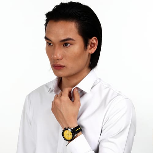 Maserati Traguardo Chronograph Yellow Dial Black Silicone Strap Watch For Men - R8871612045 Buy Now By Maserati