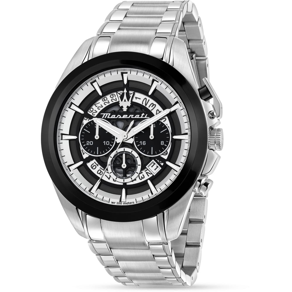 Maserati Traguardo Chronograph Black Dial Silver Steel Strap Watch For Men - R8873612059 Buy Now By Maserati