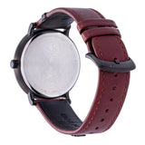 Versace V-Circle Manifesto Black Dial Maroon Leather Strap Watch for Men - VBQ040017 Buy Now By Versace