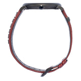 Versace V-Circle Manifesto Black Dial Maroon Leather Strap Watch for Men - VBQ040017 Buy Now By Versace