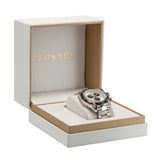 Versace V-Ray Chronograph Quartz Silver Dial Silver Steel Strap Watch For Men - VE2I00321 Buy Now By Versace
