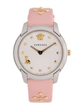 Versace Audrey Quartz White Dial Pink Leather Strap Watch for Women - VELR00119 Buy Now By Versace
