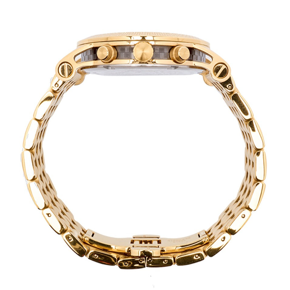 Versace Sport Tech Chronograph Black Dial Gold Steel Strap Watch for Men - VELT00419 Buy Now By Versace