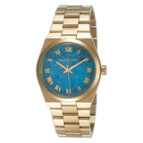 Michael Kors Channing Turquoise Dial Gold Steel Strap Watch For Women - MK5894 Buy Now By Michael Kors