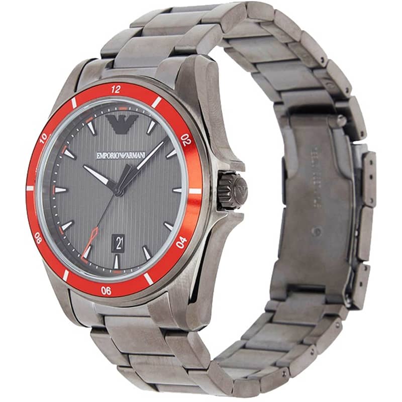 Emporio Armani Sigma Quartz Grey Dial Grey Steel Strap Watch For Men - AR11178 Buy Now By Emporio Armani
