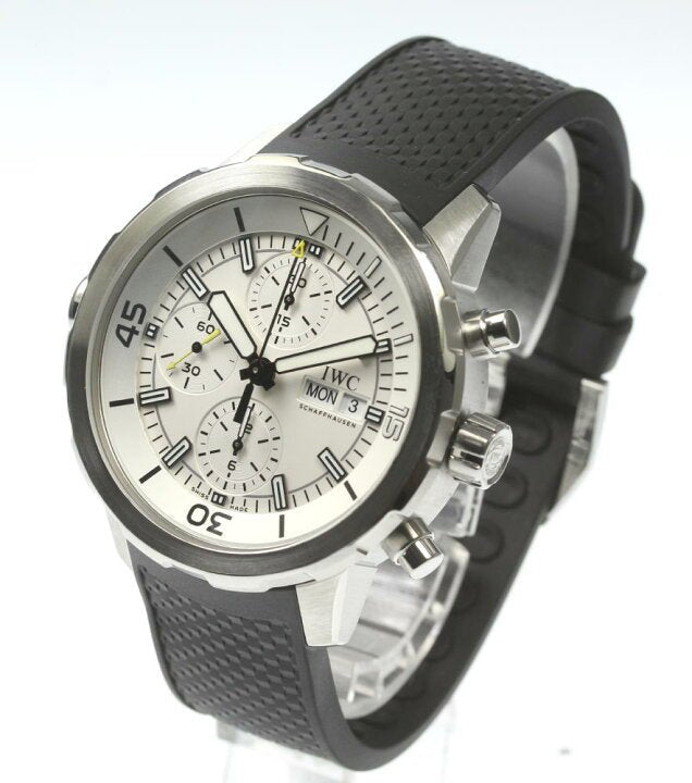 IWC Aquatimer Chronograph White Dial Black Rubber Strap Watch for Men - IW376801 Buy Now By IWC