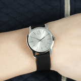 Calvin Klein City Silver Dial Black Leather Strap Watch For Women - K2G231C6 Buy Now By Calvin Klein