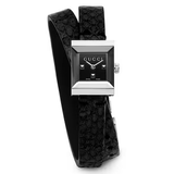 Gucci G-Frame Black Dial Black Leather Strap Watch For Women - YA128526 Buy Now By Gucci