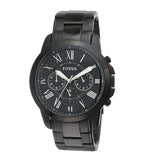Fossil Grant Chronograph Black Dial Black Steel Strap Watch for Men - FS4832 Buy Now By Fossil