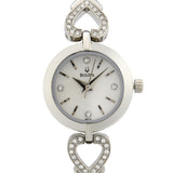 Bulova Crystals White Dial Silver Steel Strap Watch for Women - 96X114 Buy Now By Bulova