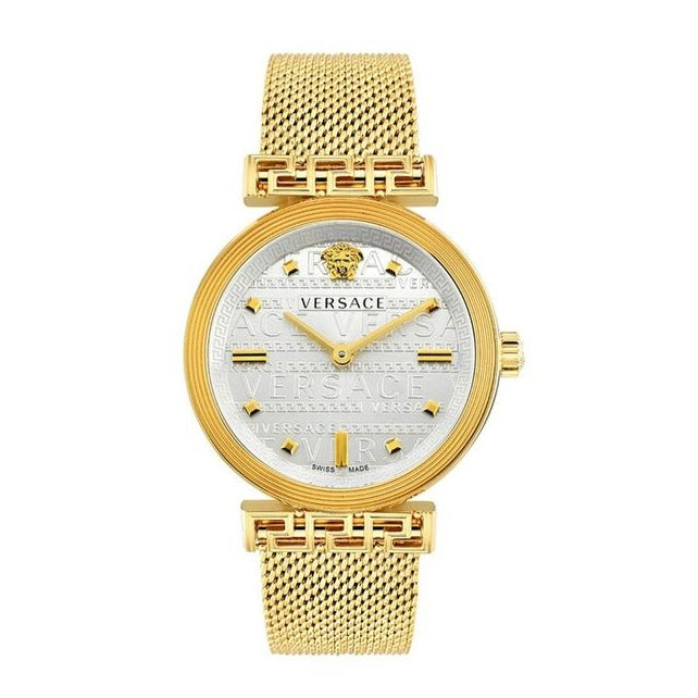 Versace Meander Greca White Dial Gold Mesh Bracelet Watch for Women - VELW00820 Buy Now By Versace
