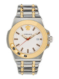 Versace Chain Reaction Quartz White Dial Two Tone Steel Strap Watch for Men - VEDY00519 Buy Now By Versace