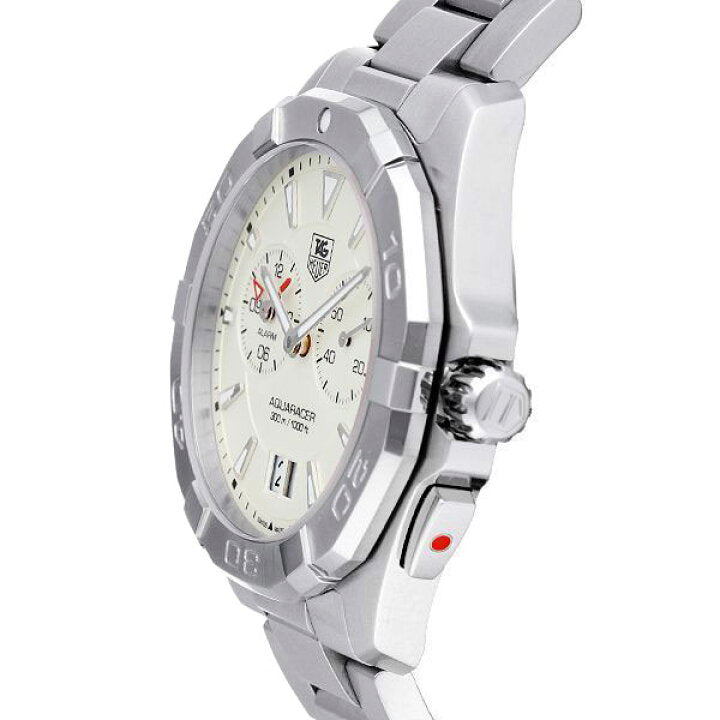 Tag Heuer Aquaracer Chronograph White Dial Silver Steel Strap Watch for Men - WAY111Y.BA0928 Buy Now By Tag Heuer