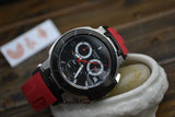 Tissot T Race Chronograph Black Dial Red Rubber Strap Watch for Men - T048.417.27.057.01 Buy Now By Tissot
