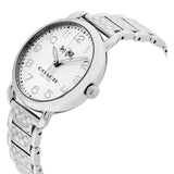 Coach Delancey Classic White Dial Silver Steel Strap Watch for Women - 14502260 Buy Now By Coach